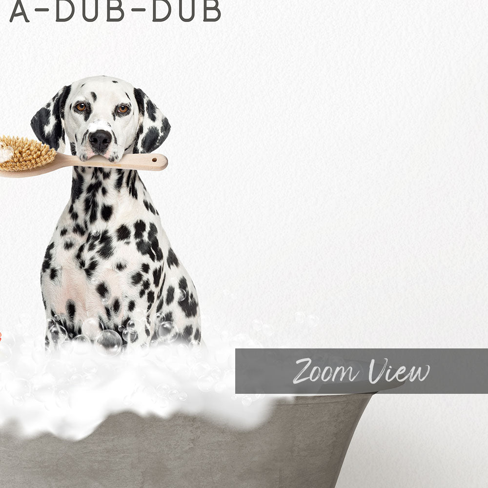 Dalmation Scrub A-Dub-Dub in Simple Gray Bath
