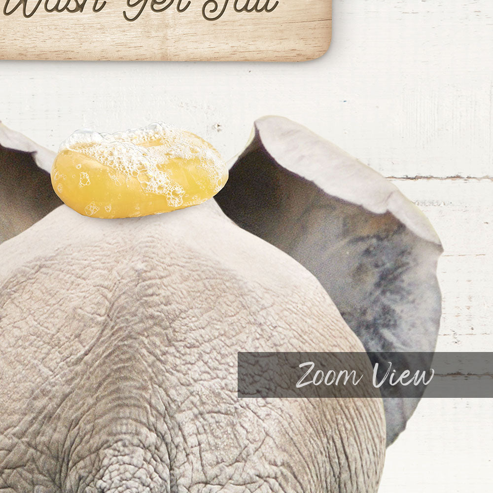 Elephant "Wash yer tail" - Bathroom Shiplap