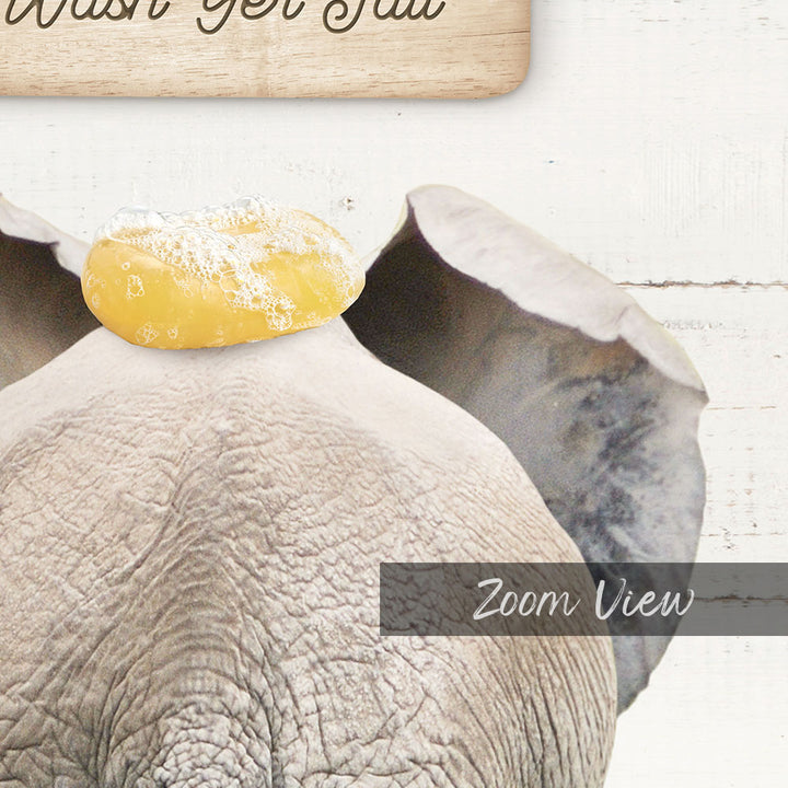 Elephant "Wash yer tail" - Bathroom Shiplap