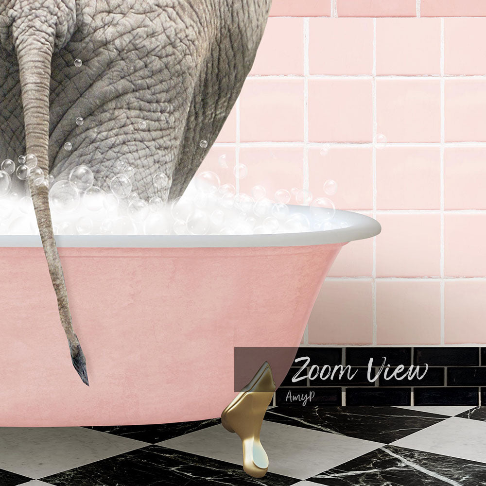 Elephant Back in Pink Get Naked Bath