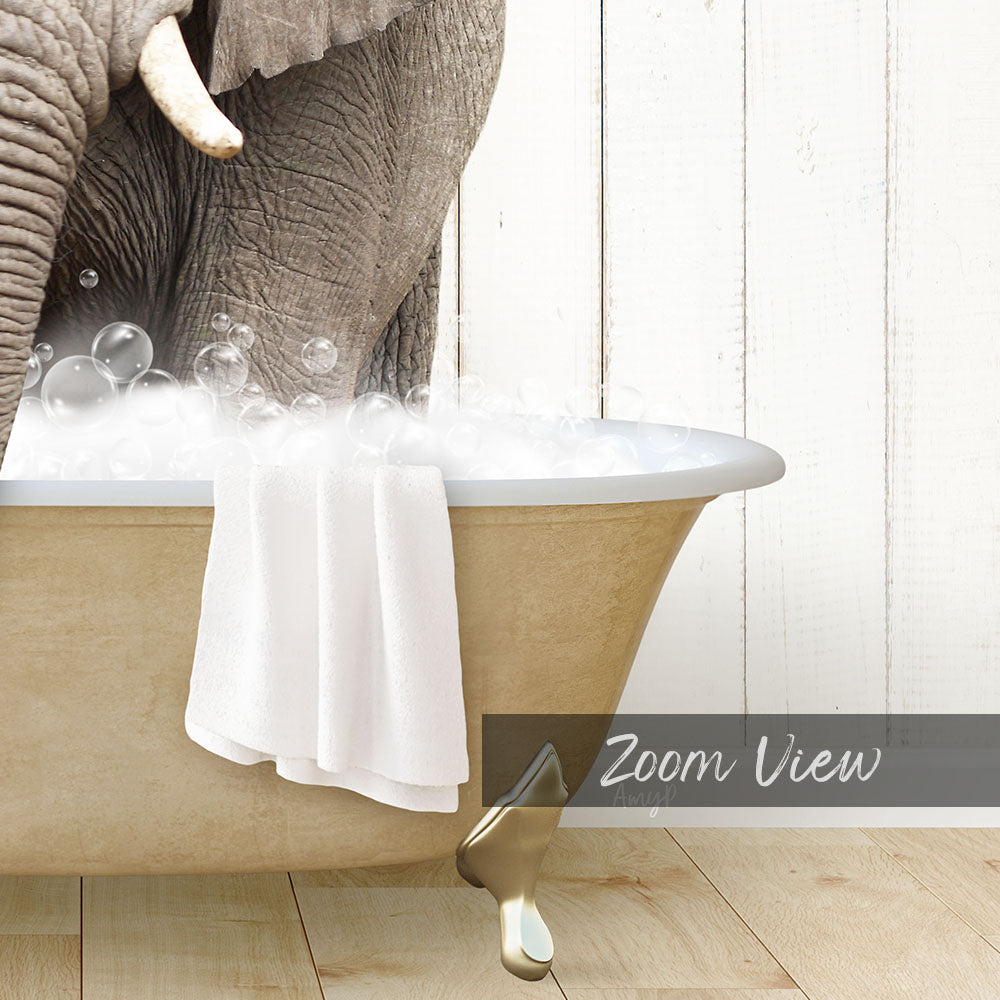 Elephant Front in Farmhouse Bath