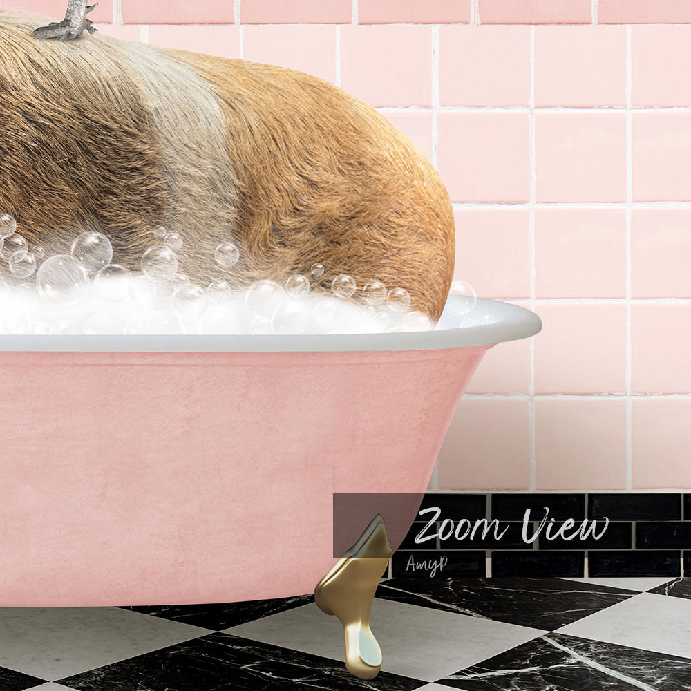 Hog and Rooster in Pink Get Naked Bath