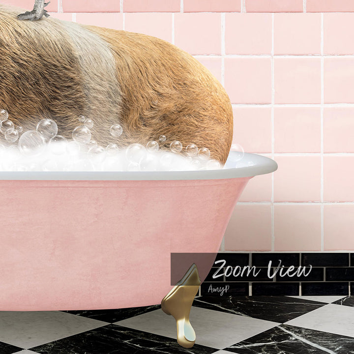 Hog and Rooster in Pink Get Naked Bath