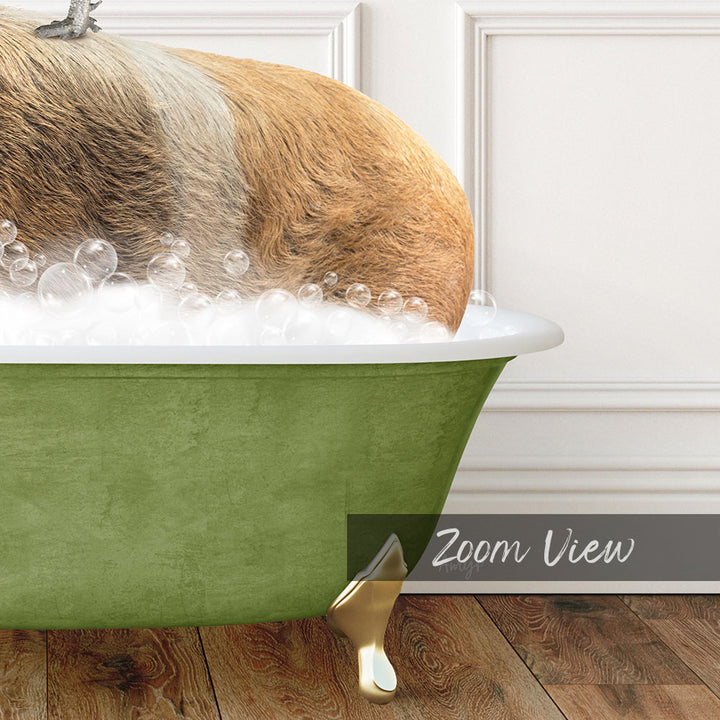 Hog and Rooster in Transitional Bath Style
