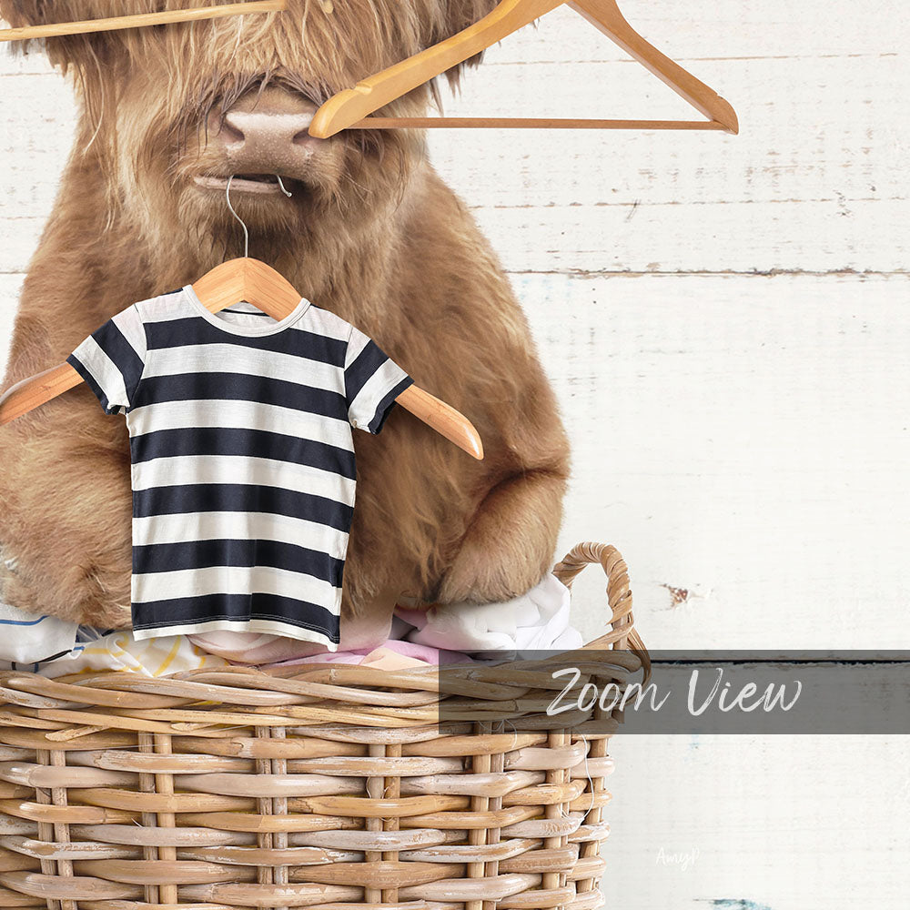 Highland Cow Wash & Fold - Farmhouse Wall Funny Sayings