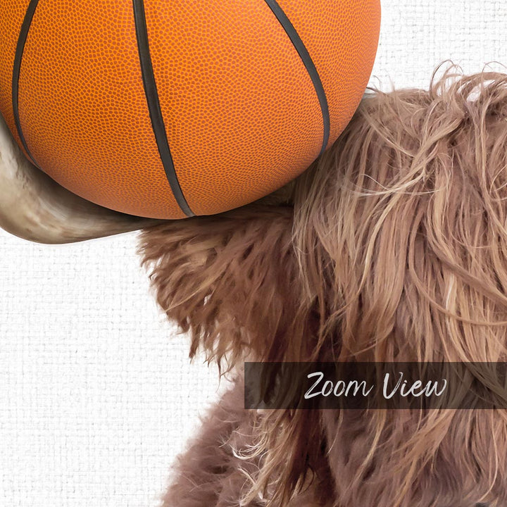 Highland Cow Basketball