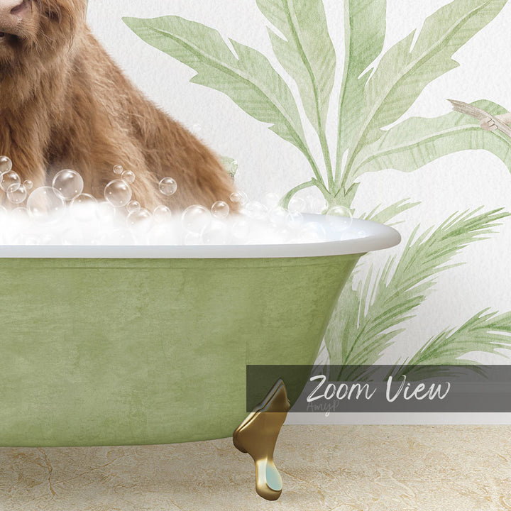 Highland Cow in Safari Bath