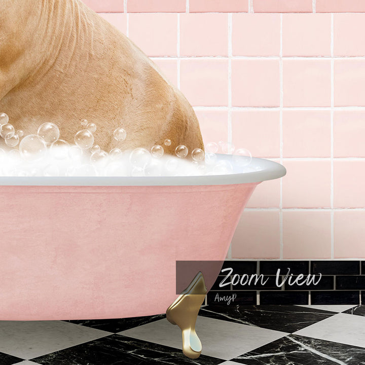 Horse in Pink Get Naked Bath