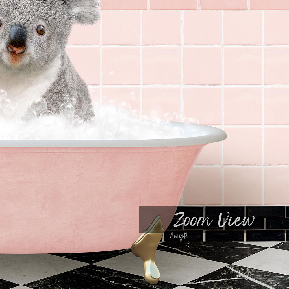Koala Bear in Pink Get Naked Bath