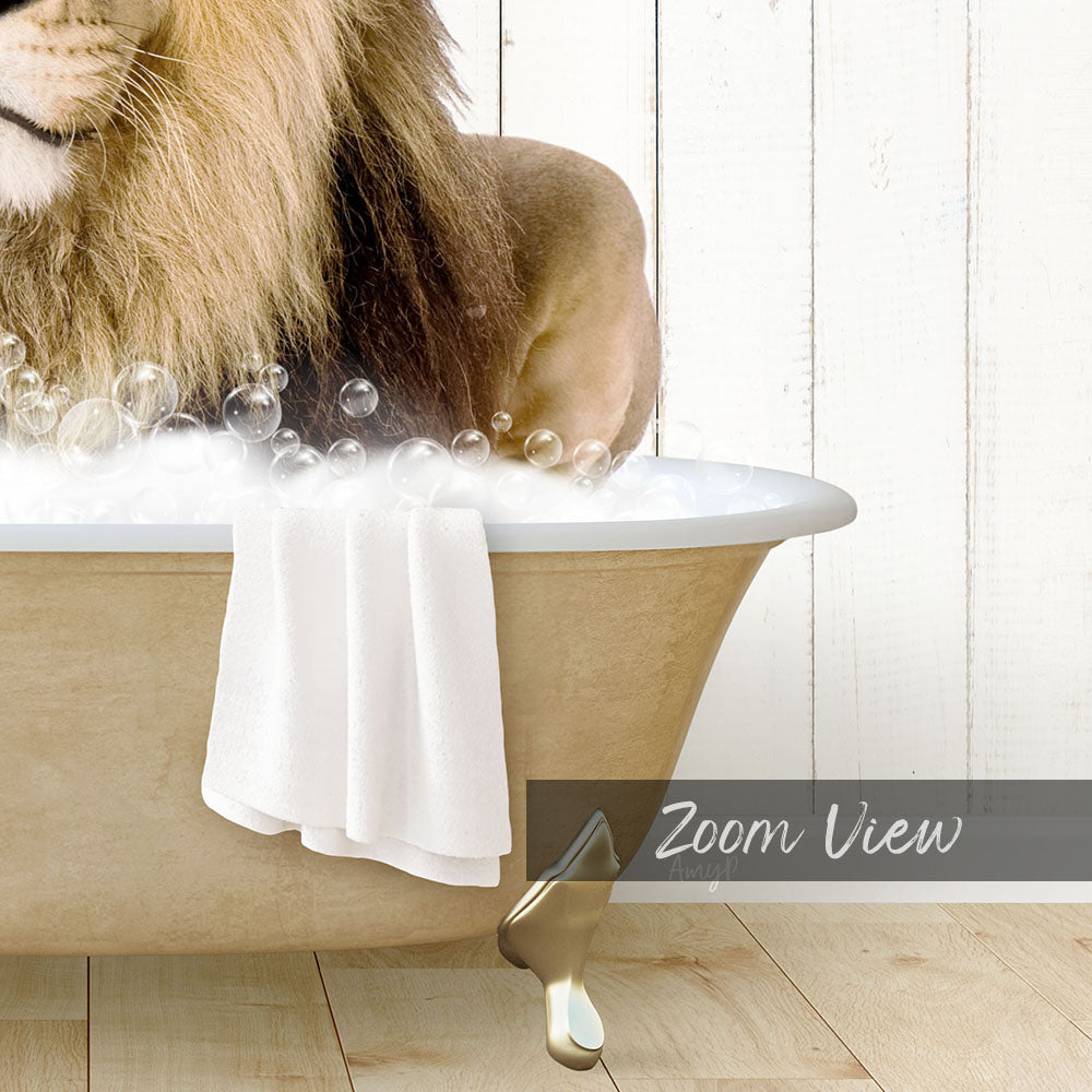 Lion in Farmhouse Bath