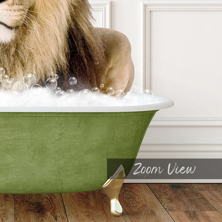 Lion in Transitional Bath Style