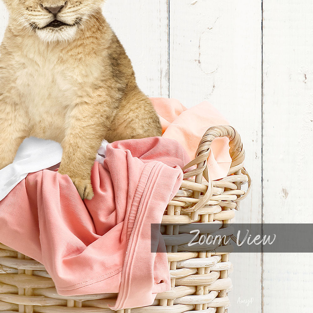 Lion Cub in Laundry Basket - Farmhouse Wall