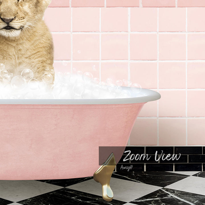 Lion Cub in Pink Get Naked Bath