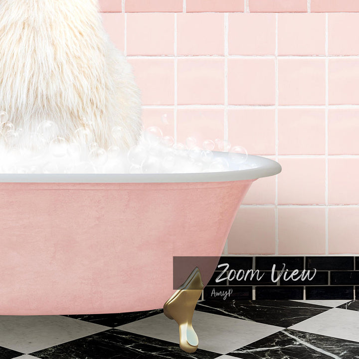 Llama in Pink Get Naked Bath