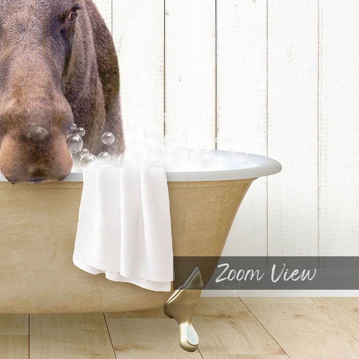 Moose in Farmhouse Bath