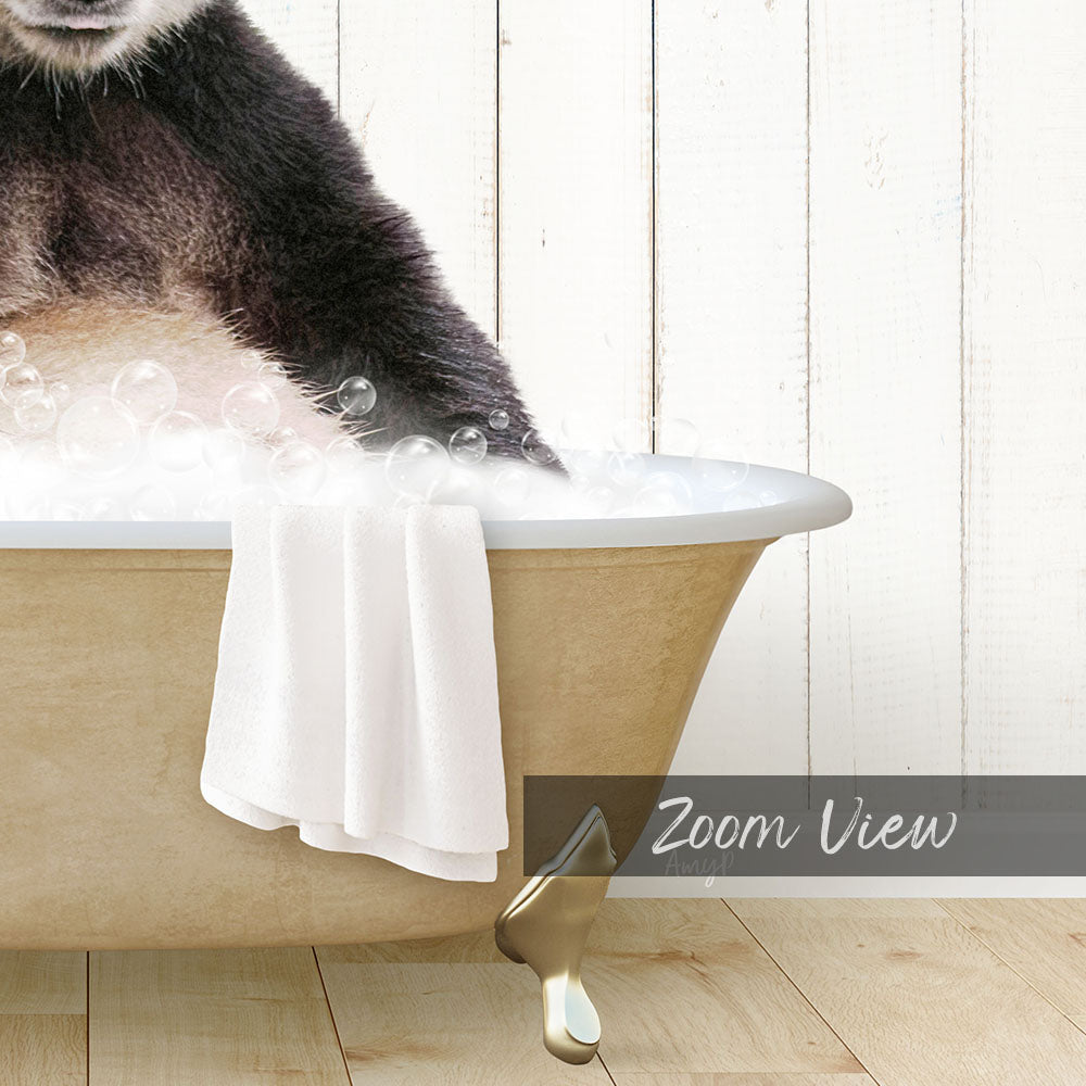 Panda in Farmhouse Bath