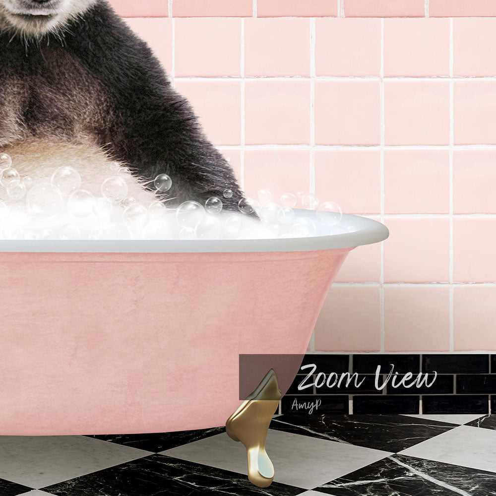 Panda in Pink Get Naked Bath