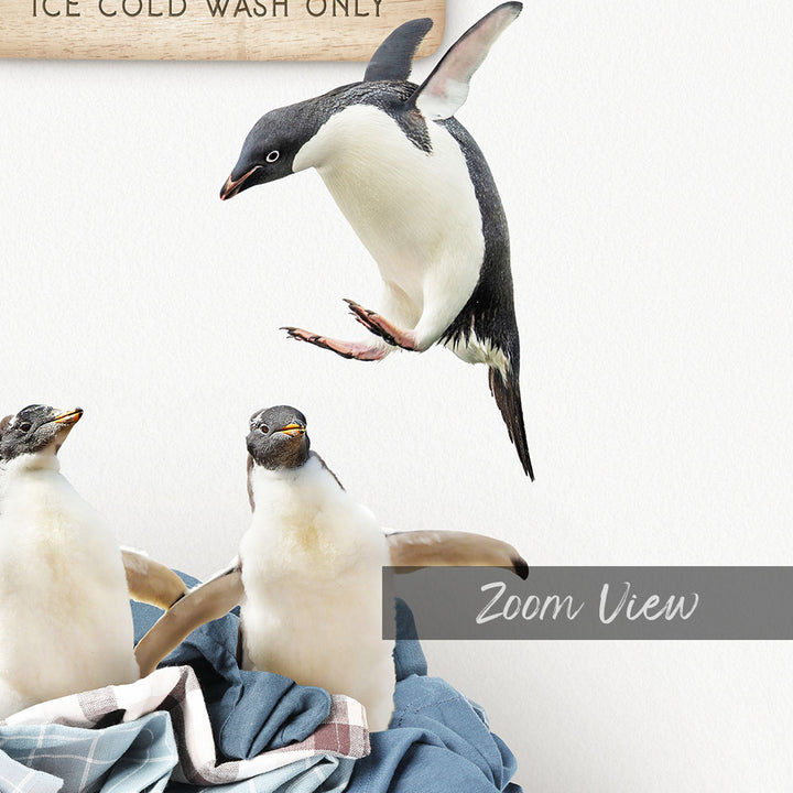 Penguins in Clothes Pile - Scandi Floor