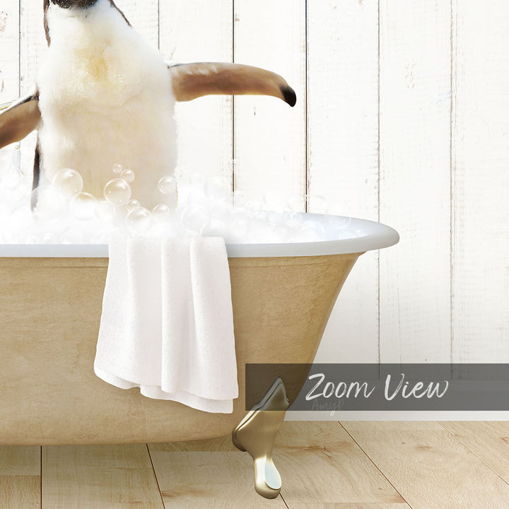 Penguins in Farmhouse Bath
