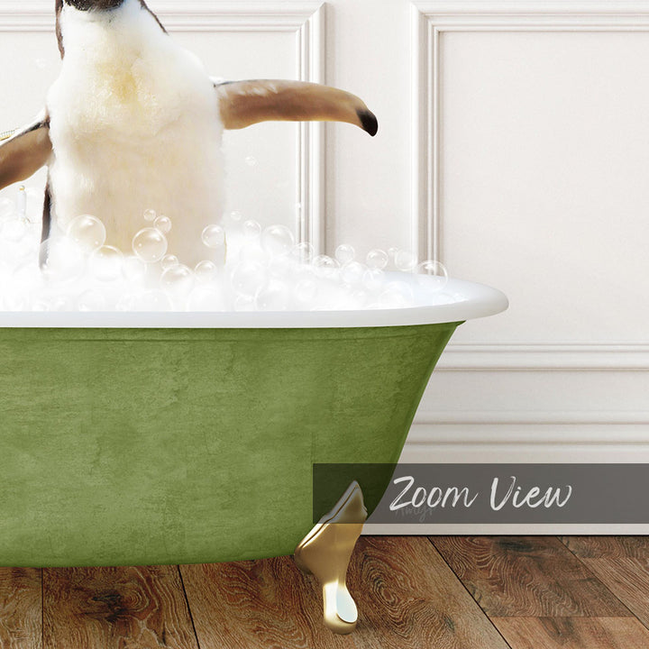 Penguins in Transitional Bath Style
