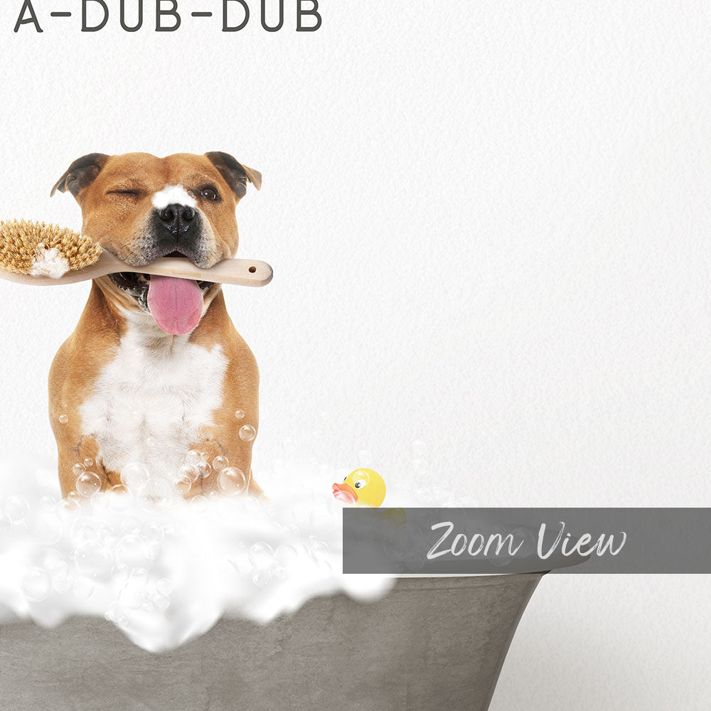Pitbull Scrub A-Dub-Dub in Simple Gray Bath