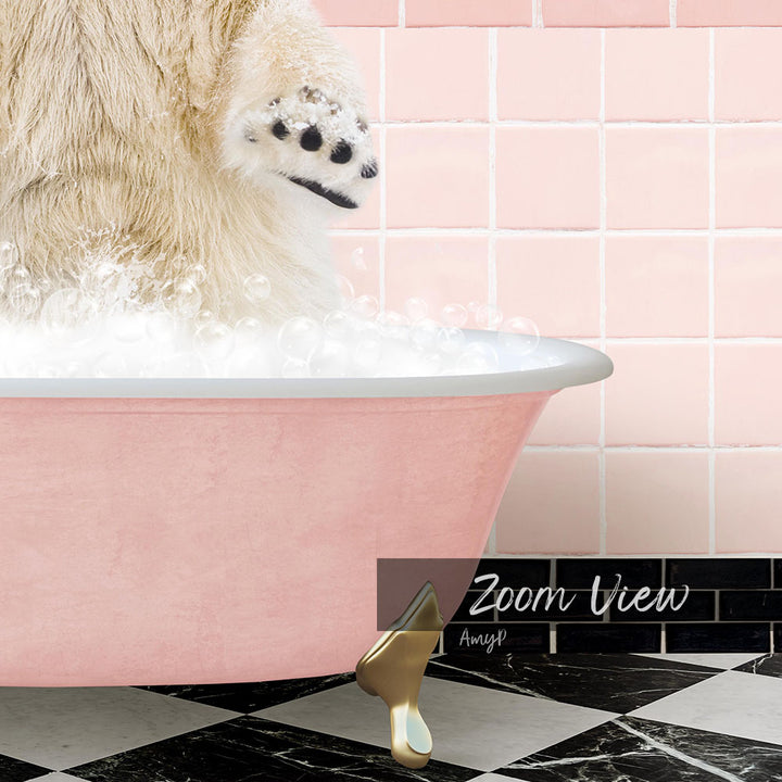 Polar Bear in Pink Get Naked Bath