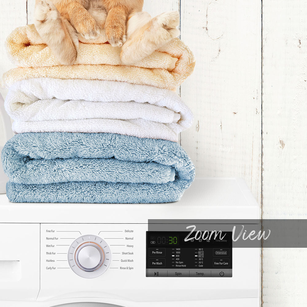 Pudgy Bunny on Folded Towels on Washing Machine - Farmhouse Wall
