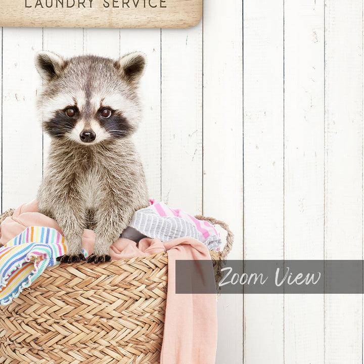 Raccoon Little Rascal Laundry Service - Farmhouse Floor