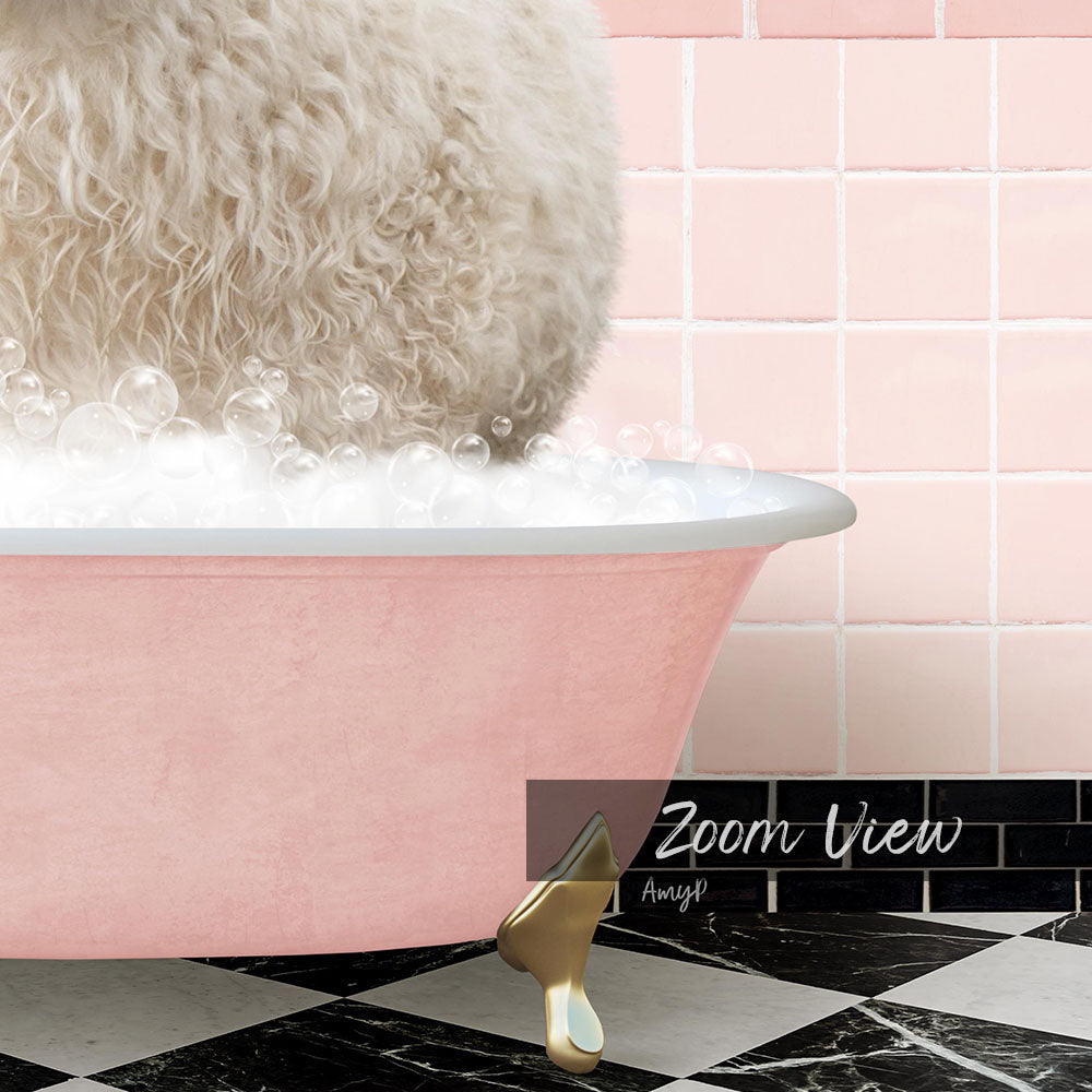 Sheep in Pink Get Naked Bath