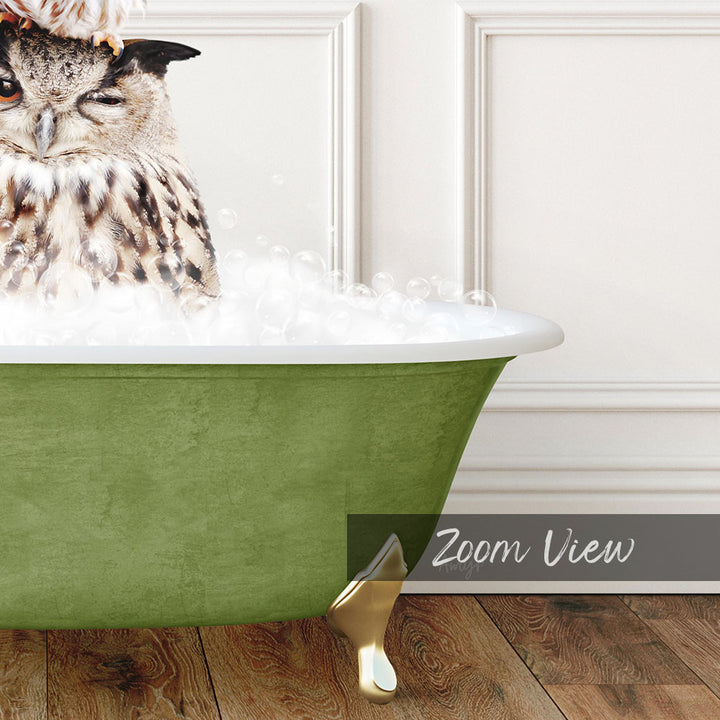 Stacked Owls in Transitional Bath Style