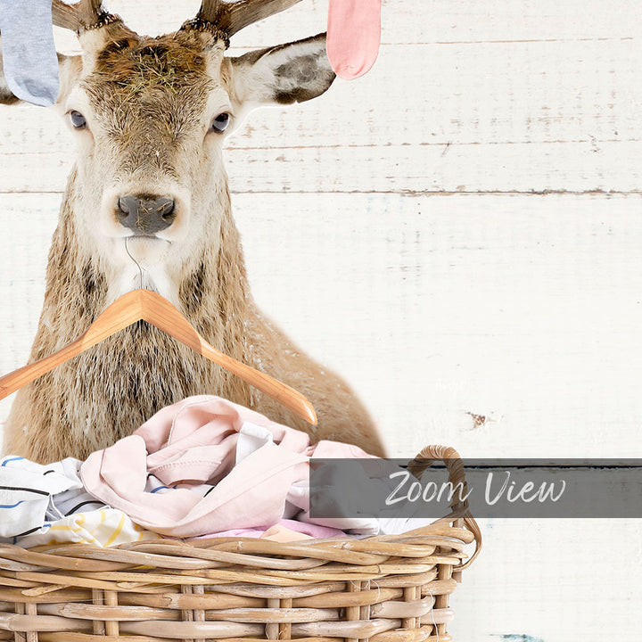 Deer I Herd It's Laundry Day - Farmhouse Wall Funny Sayings