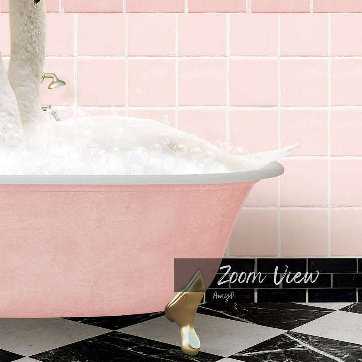 Swans in Pink Get Naked Bath