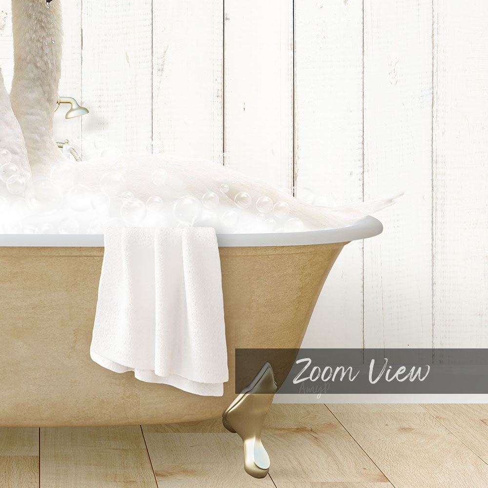 Swans in Farmhouse Bath