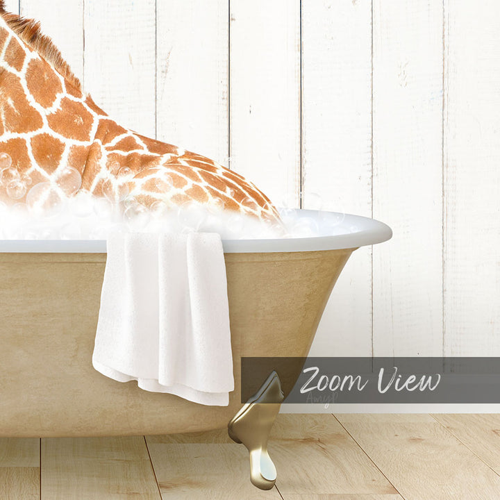 Tall Giraffe in Farmhouse Bath