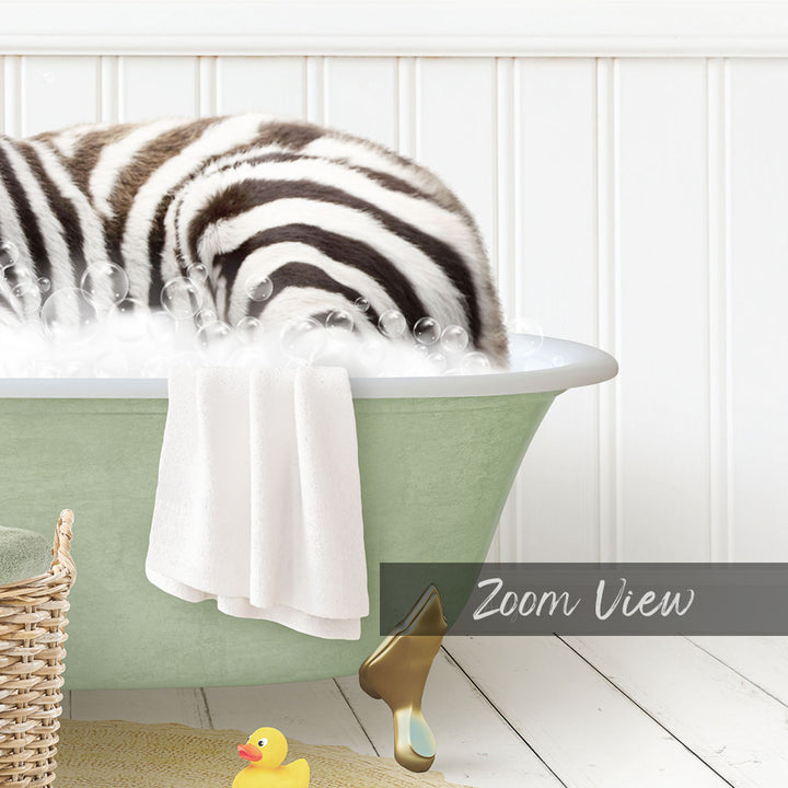 Baby Zebra in Cottage Green Bath