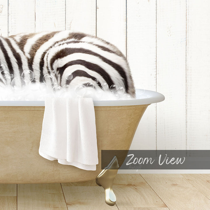 Baby Zebra in Farmhouse Bath