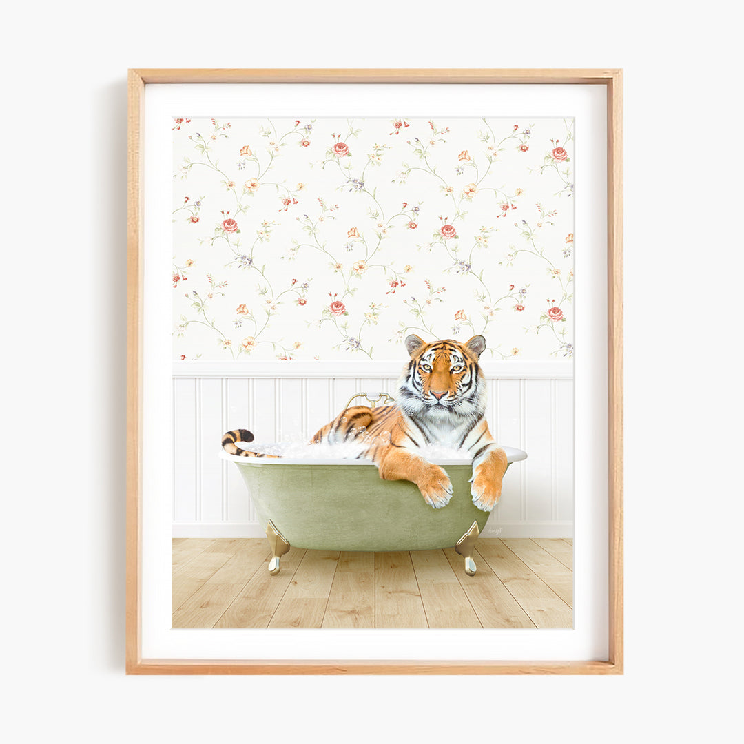 Tiger in Country Cottage Bath