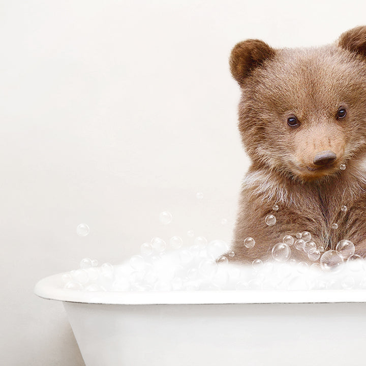 Bear Cub in Rustic Bath