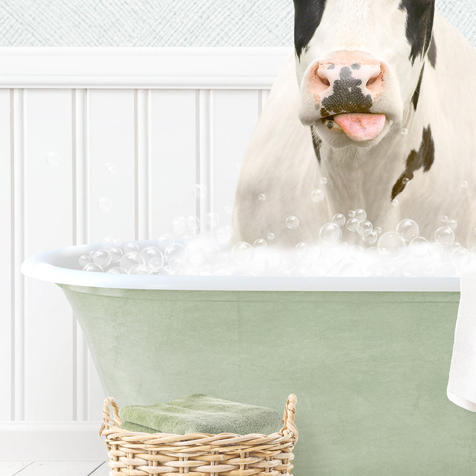 Holstein Cow in Cottage Green Bath