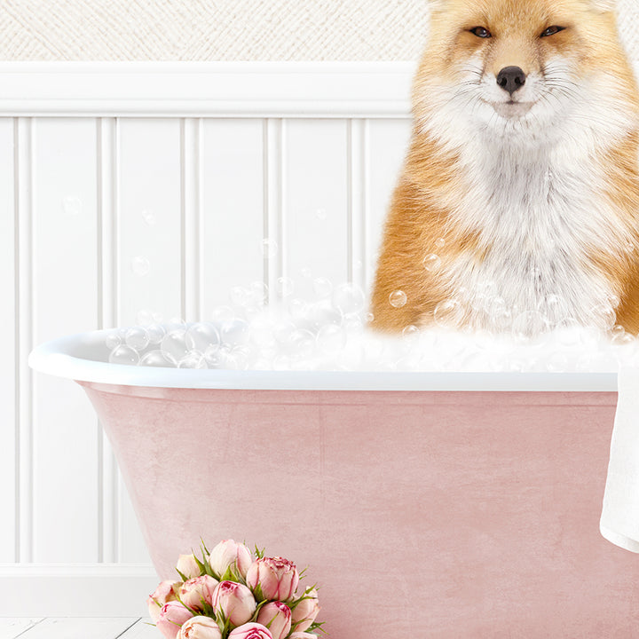 Fox in Cottage Pink Bath