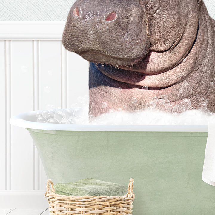 Hippo and Bird in Cottage Green Bath