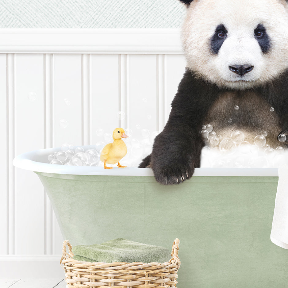 Baby Panda Wave in Cottage Green Bath