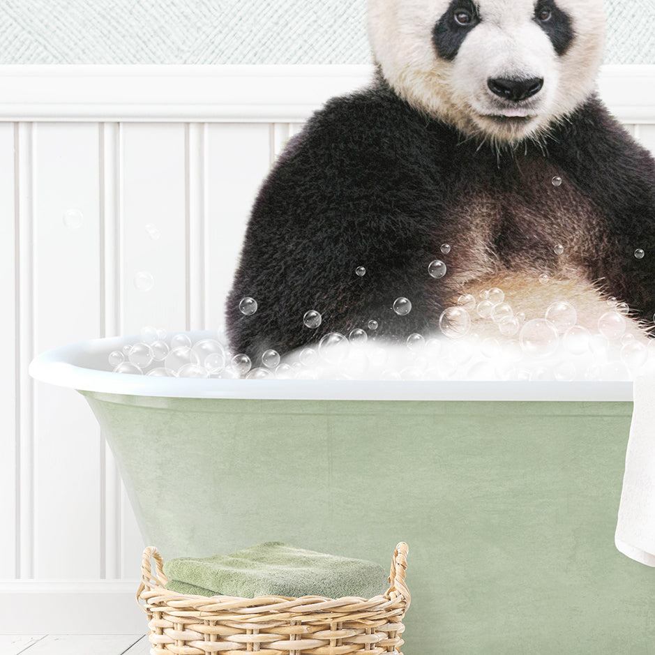 Panda in Cottage Green Bath