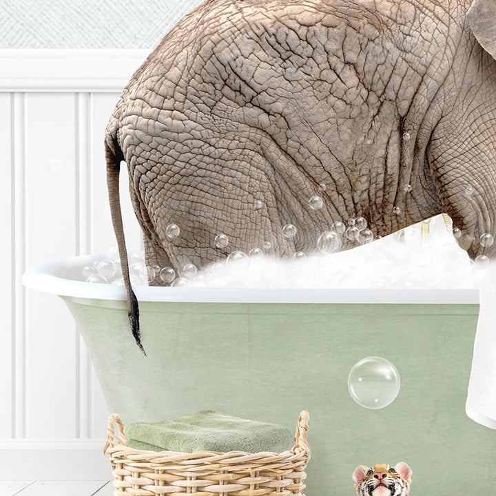 Safari Animals in Cottage Green Bath